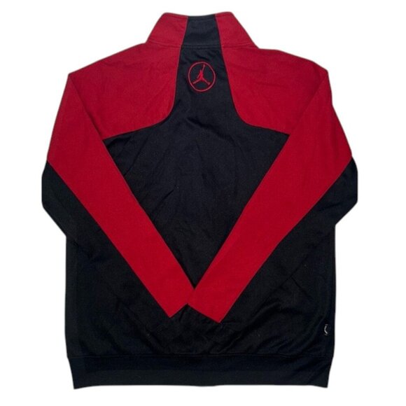 Nike Air Jordan Track Jacket Youth L 16/18 Black Red Jumpman Logo Full Zip - Picture 5 of 13